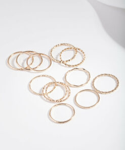 Textured Mixed Size Ring Pack
