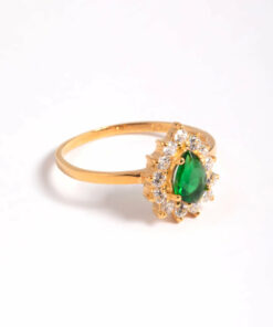 Green Pear Ring
