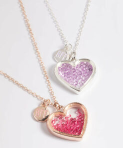 Kids  Diamond Heart Shaker Necklace Pack