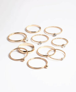 Mixed Stone & Textured Ring Pack