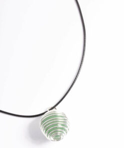 Green Spiral Cord Necklace