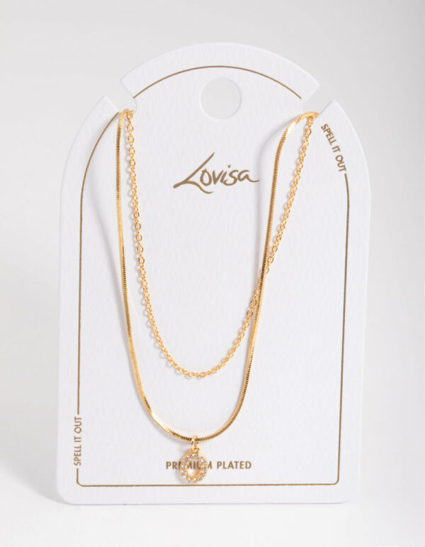 Letter O Layered Initial Necklace
