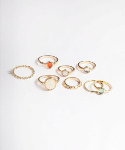 Natural Stone Mixed Ring Pack
