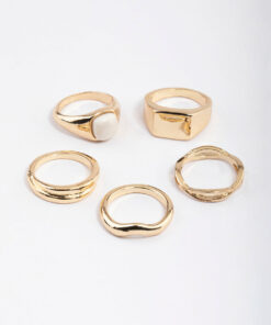Organic Shape & Signet Ring Pack