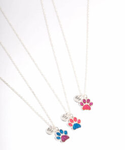 Kids Glitter Paw Necklace Pack