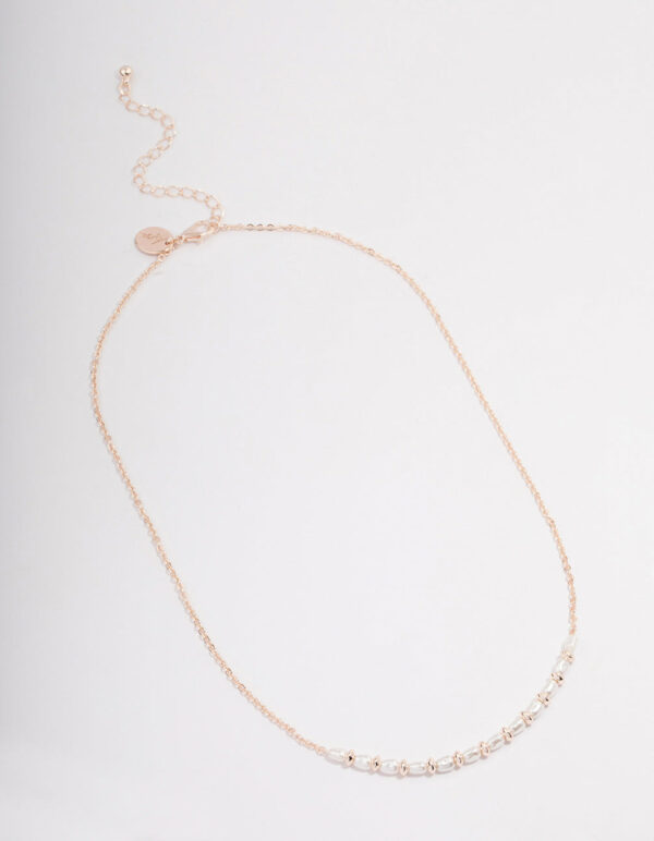 Rose Pearl Smile Necklace