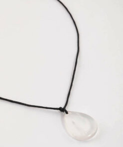Fabric Clear Quartz TearCollar Necklace