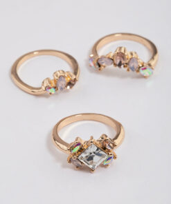 Rose Opal Embellished Ring Pack