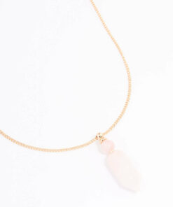 Rose Quartz Sphere Pendant Necklace