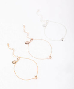 Triple Heart Bracelet 3-Pack