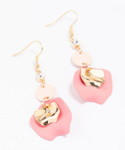 & Blush Petal Earrings