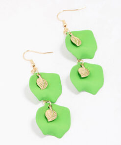 & Green Double Iridescent Earrings
