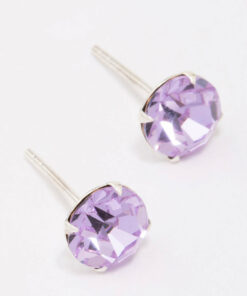 Lilac Czech Crystal Stud Earrings
