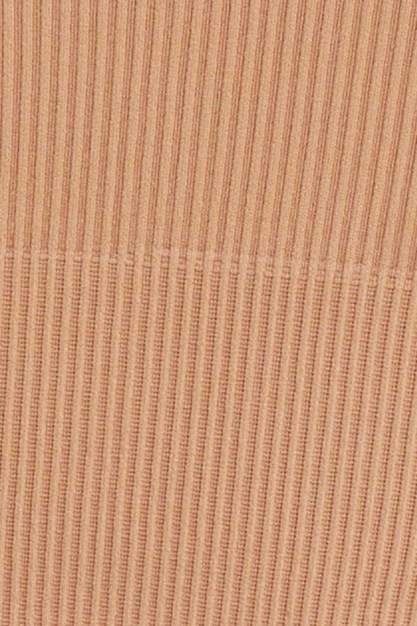 Beige Seamless Tank Top Scoop Neck Rib Crop - Image 6