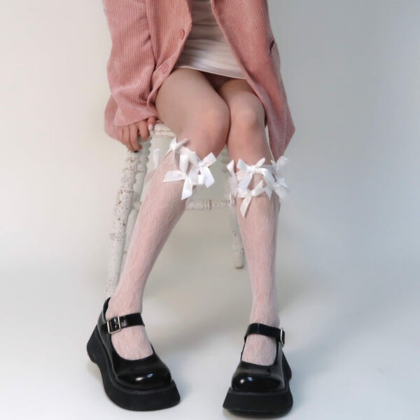 Fairy bows lace stockings - Image 3