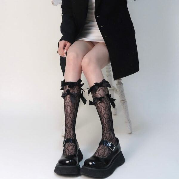 Fairy bows lace stockings - Image 5