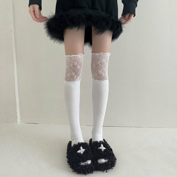 Lace over knee stockings - Image 8