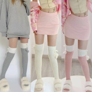 Soft baby doll pompon stockings