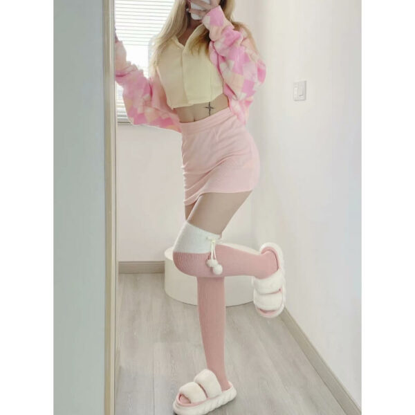 Soft baby doll pompon stockings - Image 6