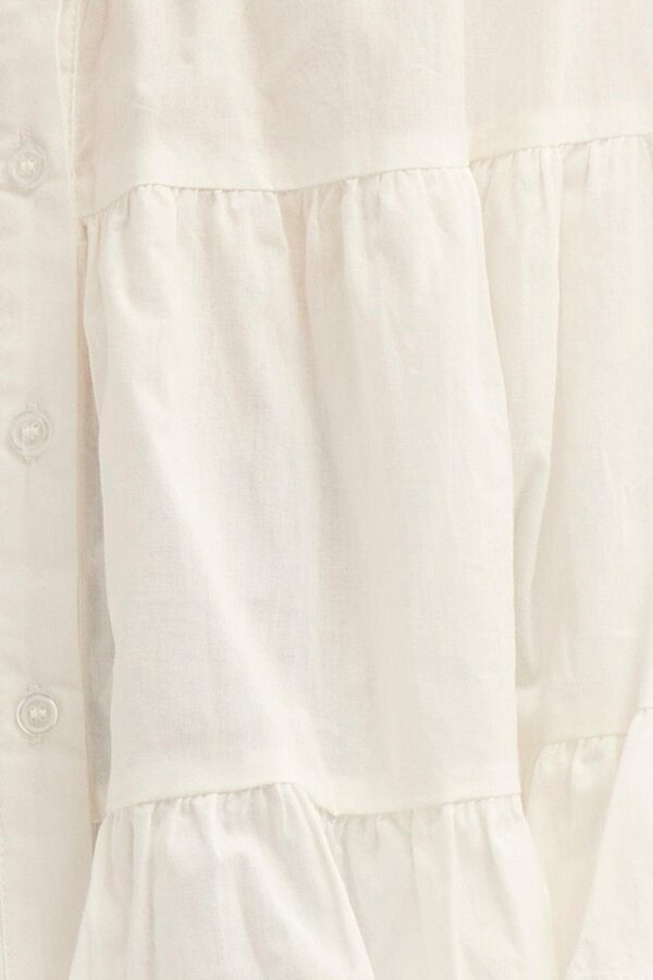 White Collared Shirt Puff Sleeve - Image 6