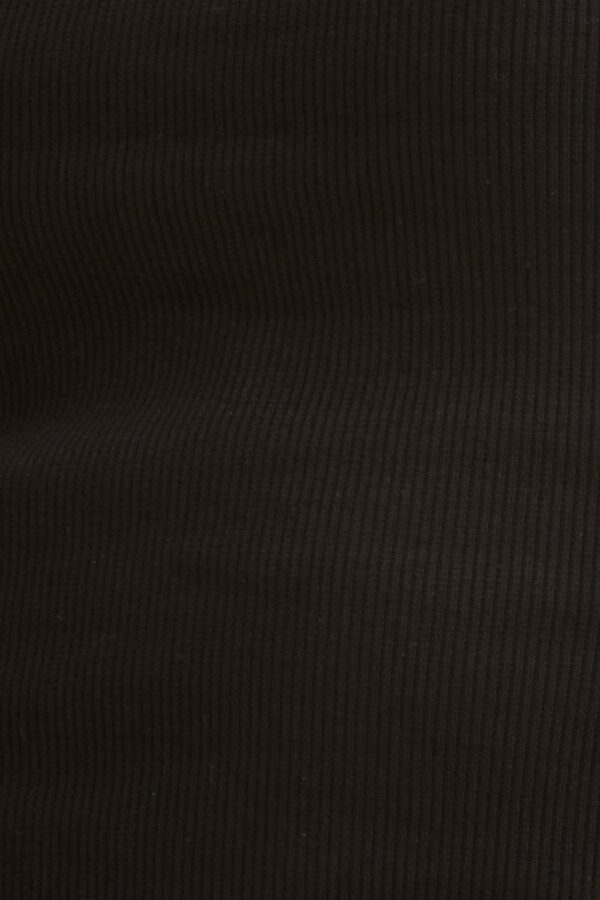 Black Crop Tank Square Neck Cotton Blend Rib - Image 6