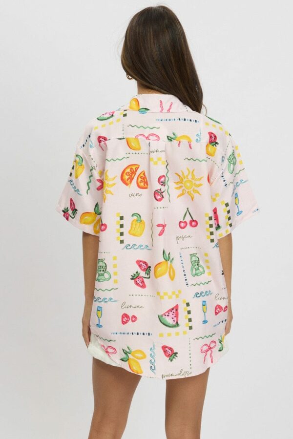 Pink Abstract Relaxed Shirt Short Sleeve - Image 5